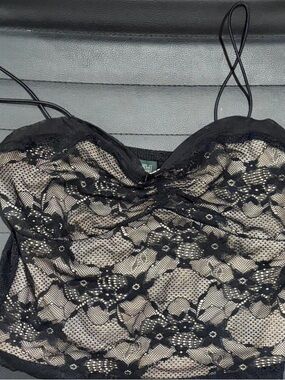 wild fable Black Lace Camisole Tank Top